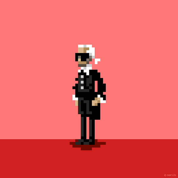 Karl Lagerfeld in pixels